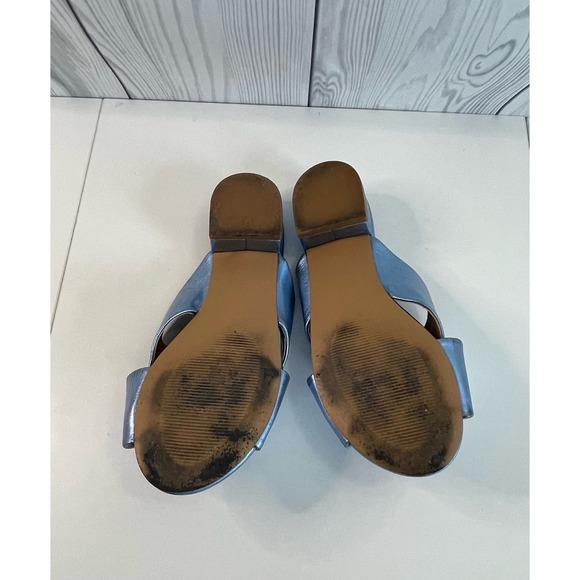 Steve Madden Shiny Blue Cross Strap Womens Size 8M - Picture 6 of 7